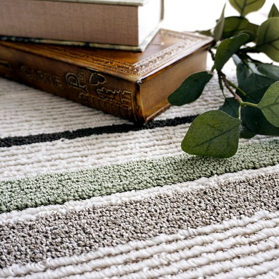 大人気！北欧ナチュラルな国産洗える綿混ラグ＜Nelly - ネリー