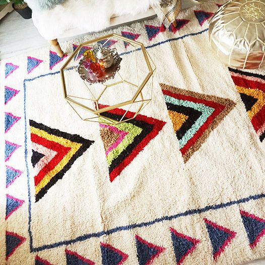 世界に1枚だけ！モロッコ直輸入のウール100％ハンドメイドベニワレン