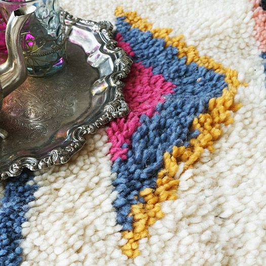 世界に1枚だけ！モロッコ直輸入のウール100％ハンドメイドベニワレン