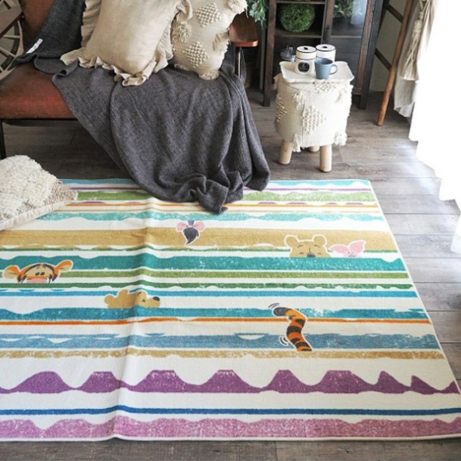 DISNEY】おしゃれなディズニーラグ<POOH/Look in RUG - プー DISNEY】おしゃれなディズニーラグ<POOH/Look in RUG - プー