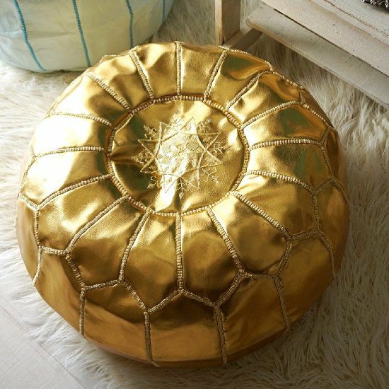 patati patata モロッコから直輸入!山羊の革のプフ<プフフ patati patata モロッコから直輸入!山羊の革のプフ<プフフ