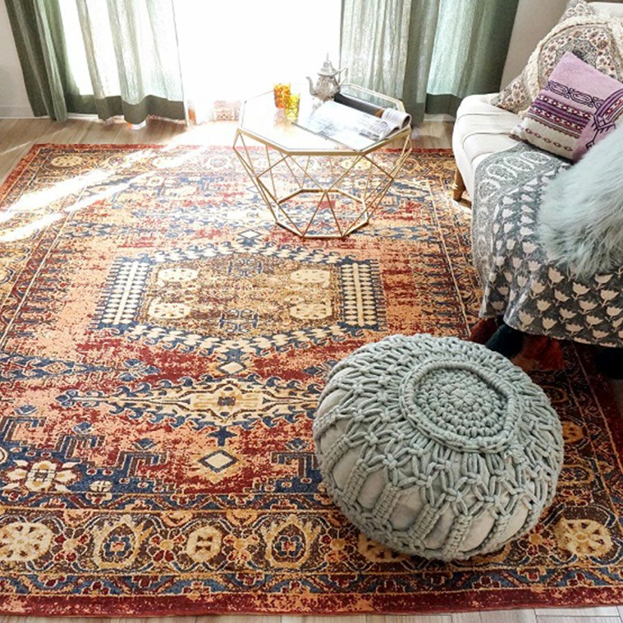 ☆50％OFF☆【KIRANA】インド綿100％！おしゃれなプリントラグ＜Xana