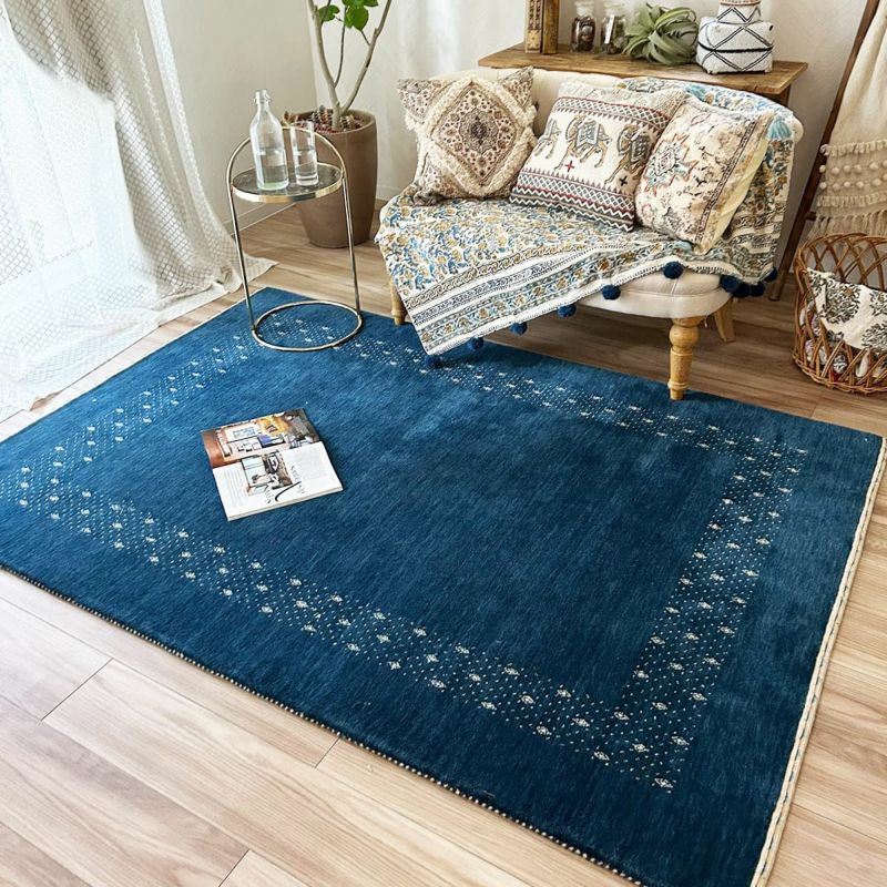 大人気！ウール100％のハンドルームインドギャッベラグ【Rug more オリジナル】＜Kolkata コルカタ ブルー＞：140x203cm |  ラグモア-ラグとカーペットの通販専門店-