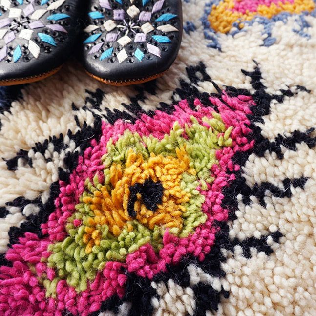 世界に1枚だけ！モロッコ直輸入のウール100％ハンドメイドベニワレン