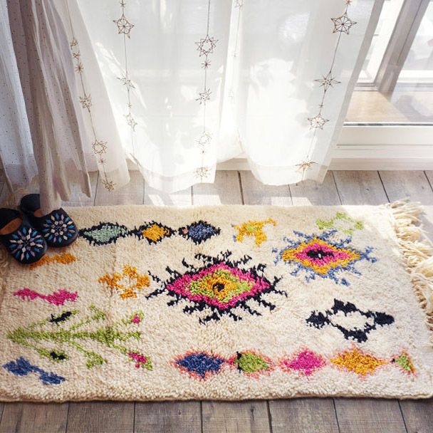 世界に1枚だけ！モロッコ直輸入のウール100％ハンドメイドベニワレン