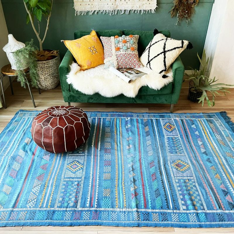 【新品/一点物】モロッコのベルベルラグ 114×56　No. 7 patati-patata（パタティ・パタタ）モロッコから直輸入