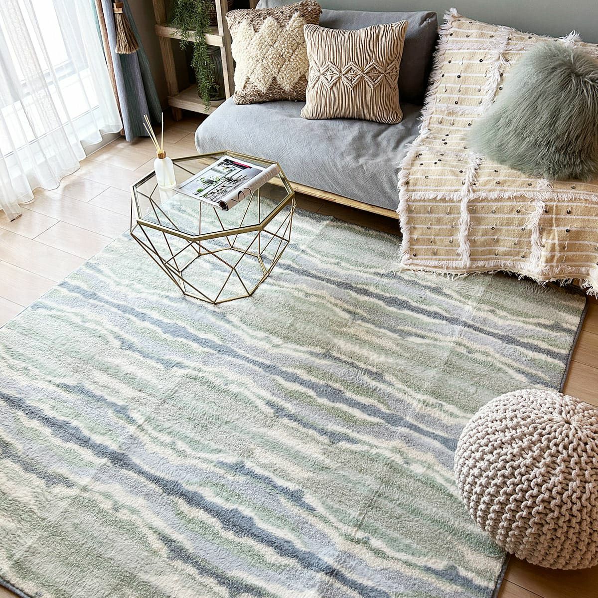 プレセール20%OFF】北欧 ラグ ギャベ ラディ 6畳 中敷 オレンジ 楽天